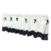 Semi-Sheer Navy Blue Door Curtain Valance Half Curtain Bowknot Kitchen Short Curtain Tier cafe Curtain,59x15 inch - Default