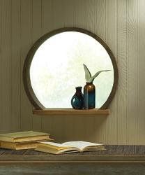 Round Wooden Mirror With Shelf - 10018522