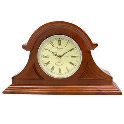 Bedford Clock Collection Mahogany Cherry Mantel Clock with Chimes - BED1439CHR