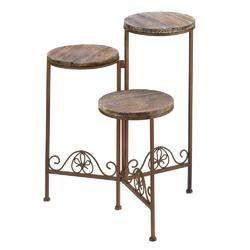 Rustic Triple Planter Stand - D1091