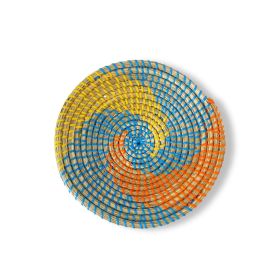 Seagrass Woven Wall Basket | Rustic Boho Decor Wall Hanging for Home Decoration and Display (9.8") - Color Tornado