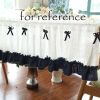 Semi-Sheer Navy Blue Door Curtain Valance Half Curtain Bowknot Kitchen Short Curtain Tier cafe Curtain,59x15 inch - Default